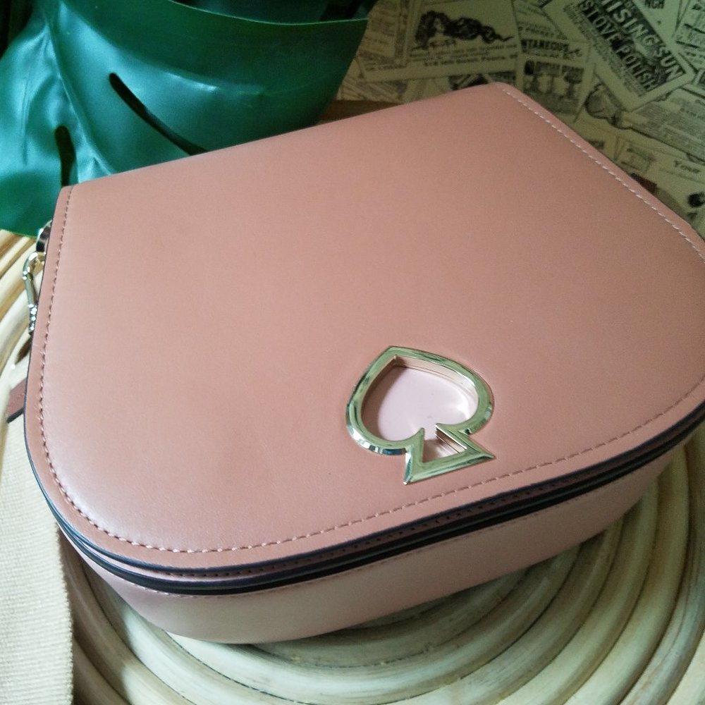 Kate Spade Suzy Tawny Tan Large Saddle Leather Bag - Picture 6 of 9